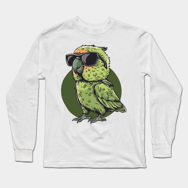 Cute Birds Owners Exotic pets Quaker Parrot Lovers Long Sleeve T-Shirt by RetroZin